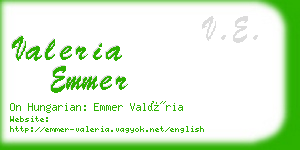 valeria emmer business card